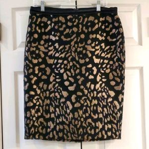 Ann Taylor metallic print skirt